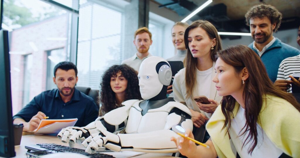 Marketers collaborate with AI in the office