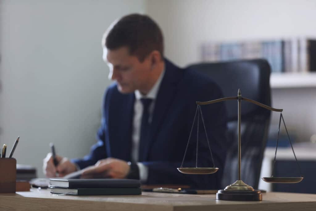 An employment lawyer reviews contract
